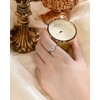 Watforsh Silver Star Celestial Crystal CZ Stone Y2k Stackable Adjustable