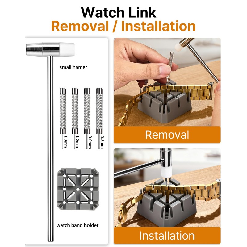EasyTime Watch Link Removal Kit: Professional Watch Strap Adjustment Tool