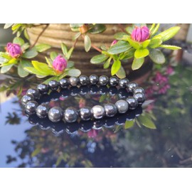 ZILALI Crystal Gemstone Beaded Bracelet, Natural 8mm Stone Bracelet for Women or Men Reiki Chakra Crystal Healing Bracelet for Gift Natural Stone Black Obsidian