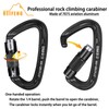 BEIFENG Auto Locking Carabiner 25KN Professional Rock Climbing Carabiner Obtained