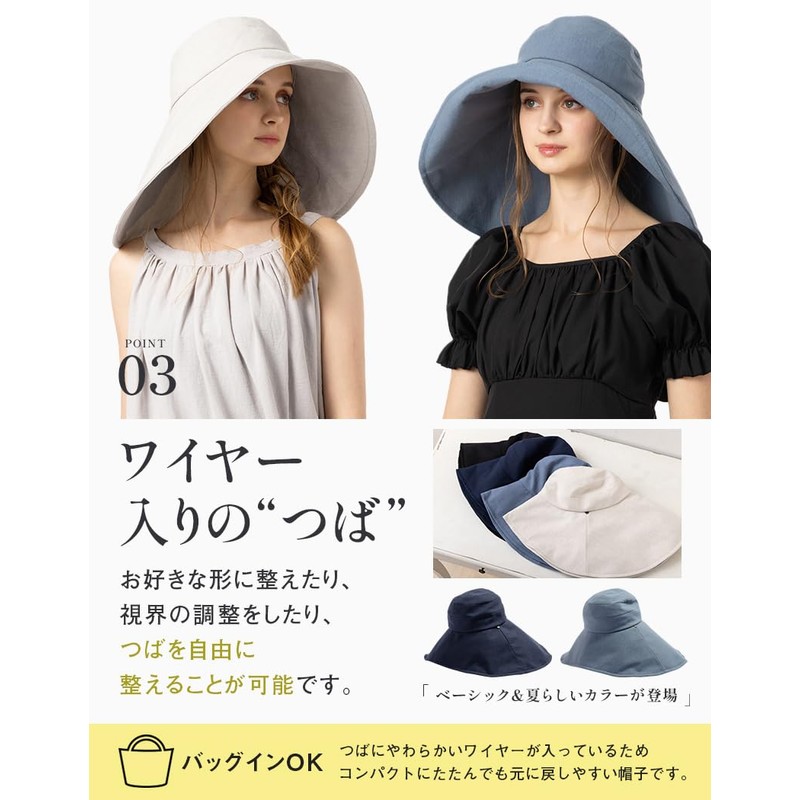 Loo&c Grande UV Hat, Wide Brim, 100% Light Blocking, Long