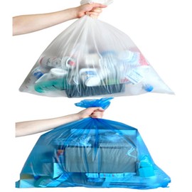 Recyclable plastic bags 10 liters 50 liters 100 liters large separate garbage bags food, garbage bags_60L_100 sheets (transparent) / 재활용 비닐봉투 10리터 50리터 100리터 대형 분리수거 쓰레기봉투 음식물, 쓰레기봉투_60L_100매(투명)