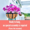 LaLaGreen Outdoor Hanging Baskets for Plants (16 Inch, 6 Pack)