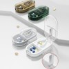 Wopanxye Travel Pill Organizer, Pill Splitter Box, 2-in-1 Small Portable