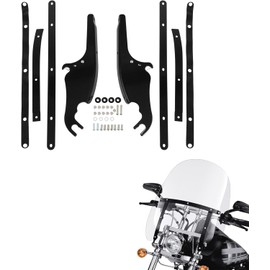 TCMT Windscreen Windshield Mount Bracket Kits Fits For Harley Softail Slim Deluxe Fat Boy Heritage Softail Classic FLS FLSS FLST FLSTC FLSTF FLSTFB FLSTFBS 2000-2017