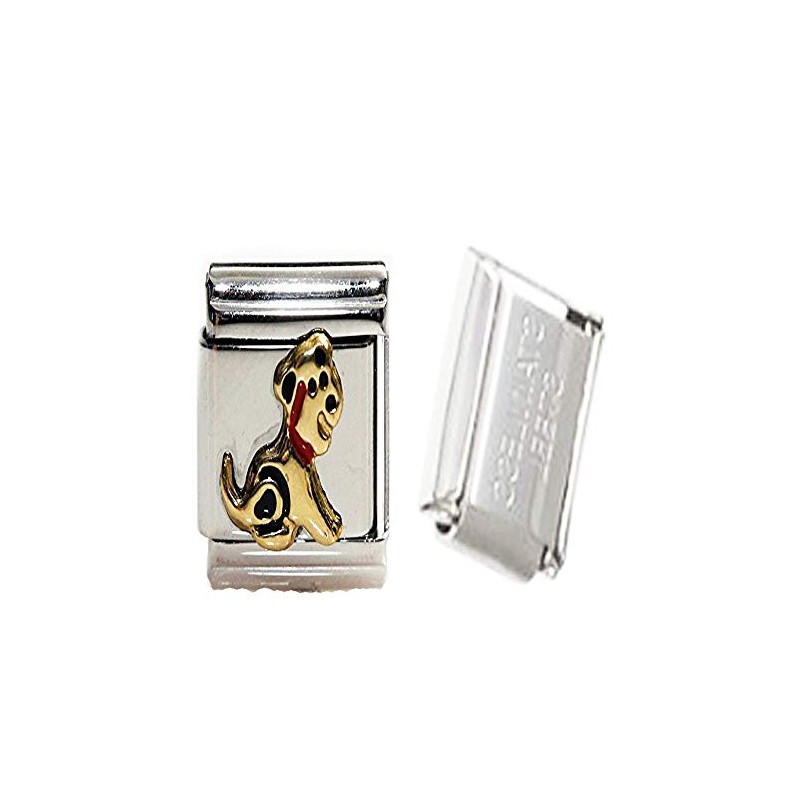 Sexy Sparkles Dog with Spots Italian Link Bracelet Charm