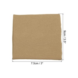 sourcing map Elastic Cuffs Ribbed Trims 7.5x9cm Cotton Fabric Knit Rib Stretch Tape Cuff Sleeve Waistband for Sewing, Camel 1 Pair