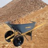 Wood Replacement Wheelbarrow Handles Kit with 304 Stainless Nuts and