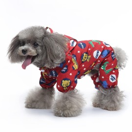 Dog Raincoats Waterproof, Reflective Waterproof 4 Legs Pet Rain Jacket Dog Raincoat with Hood for Small Medium Dogs (M)