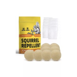 Wofimeha Squirrel Chipmunks Rodent Natural Deterrent Indoor/outdoor 8 Pack.