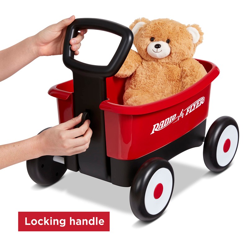 Radio Flyer My 1st Wagon with Teddy Bear, Red