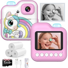 Children's Camera Instant Camera with App Game & Music - Creative Photo Camera for Children 4-15 Years - Printing, Filming, Playing