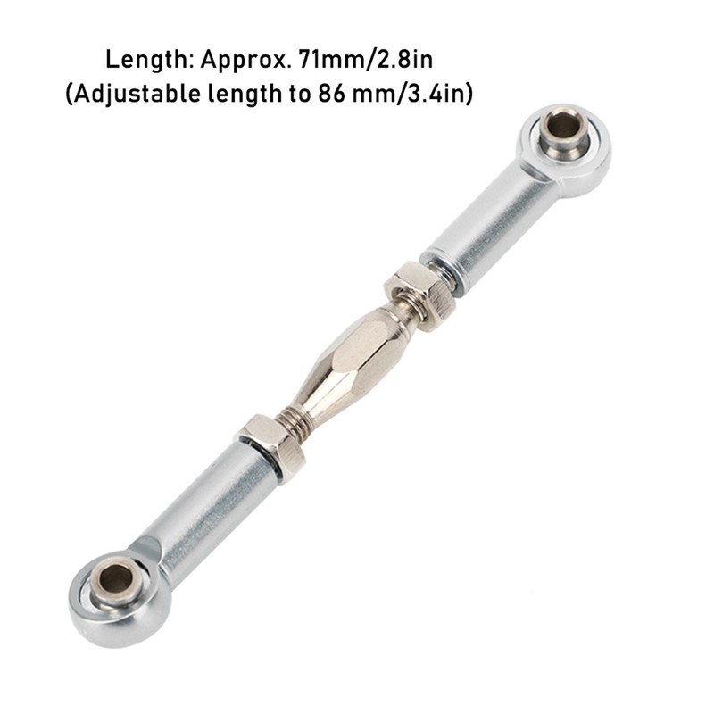 6Pcs Aluminum Alloy Adjustable Push RodsTurnbuckle Rod Linkage Accessories for