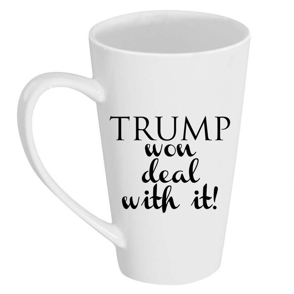 Trump Won - Deal With It 17 oz Tall Latte