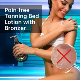 Tanning Bed Lotion, Tanning Lotion for Tanning Beds, Browning Lotion, Dark Tan Accelerator, Cruelty Free, Gluten Free, Mineral Oil Free, Moisturizing Formula for All Skin Types,10 FL oz