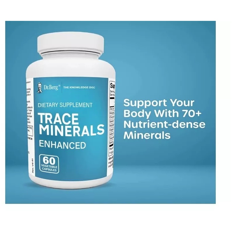 Dr Berg Trace Minerals Enhanced Complex, Plant Derived 60 Capsules