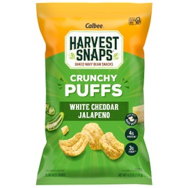 Harvest Snaps (White Cheddar Jalapeno Crunchy Puffs, 8 Snack Packs) 4.2 ounces