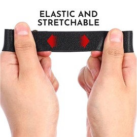 A pair of non-slip armbands, men's and women's sleeves, durable shirt armbands, essential men's armbands, elastic armbands, comfortable fit, black elastic adjustable