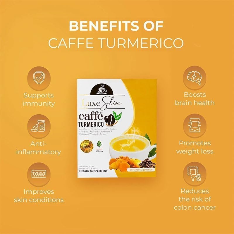 Luxe Slim Caffe Turmerico, 21g x 10 Sachets