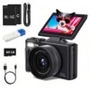 YBB Camara Digital 5K 75MP con WiFi y Pantalla Abatible