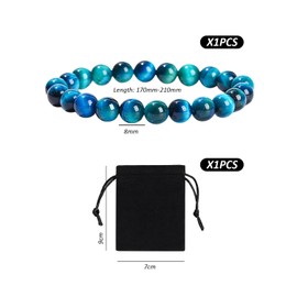 TYGFRT 1 Piece Women's Bracelet, 1 Piece Storage Bag, Women's Hand Accessories, String Jewelry Stone Bracelet, Partner Gift Bracelet, Elastic Bracelet, Pearl Bracelet