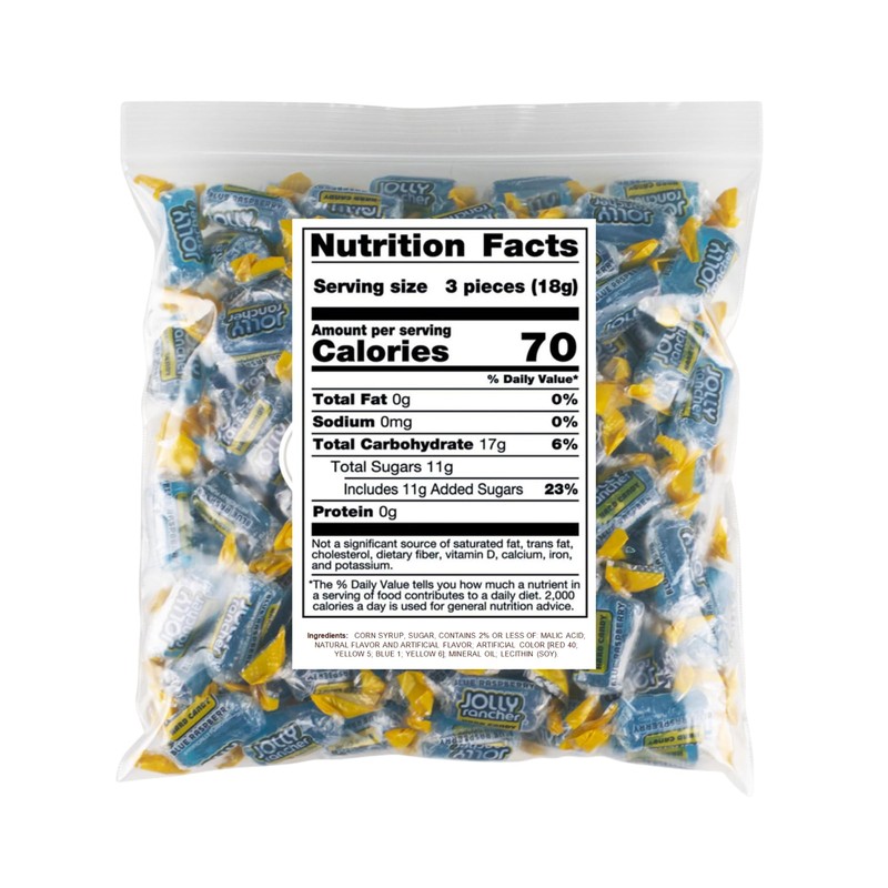 Bulk Blue Raspberry Hard Candy – 1.5lbs – Repackaged by