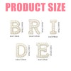 10 Pieces Glitter Bridal Rhinestone Beads Appliqué Letters Letter Patches