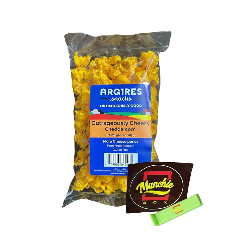 Argires Chicago 3 pack Gourmet Cheddar Cheese Popcorn 3 oz