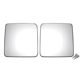 X AUTOHAUX Pair Car Rearview Left Right Side Mirror Glass Replacement W/Backing Plate Heated for Jeep Wrangler JK 2018 for Jeep Wrangler 2011-2017