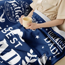 COZYCRIB Dad Gifts Blanket Dad Christmas Birthday Gifts Dad Gifts from Daughter Son New Dad Gifts Dad To Be Gifts Gifts for Dad Who Wants Nothing Best Dad Ever Gifts Throw Blanket 60inx50in