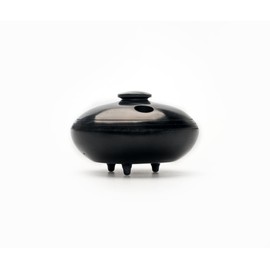 Zen Minded Japanese Incense Stick Holder - Seto Black Natural Stone Joss Burner