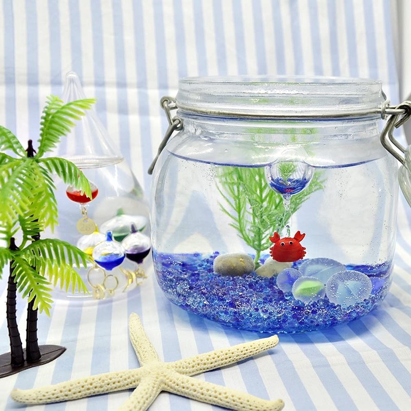Four Cart Cute Handmade Glassware Floating Crab