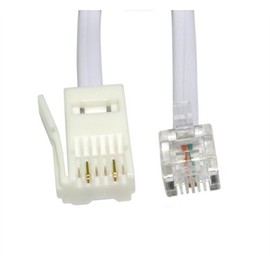 PC Supplies Limited PCSL® BT Plug to RJ11 Modem Cable (1m, White)