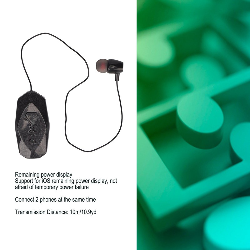 Clip On Wireless Earpiece Single Ear Long Battery Life Power