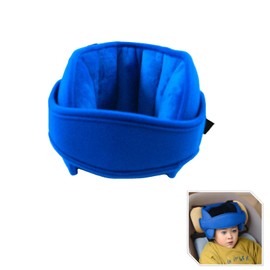 Peixiong Kids Car Seat Head Support, Adjustable Toddler Headrest Support Band Head Strap Child Car Safety Sleeping Pillow Neck Relief Pillow Soft Carseat Straps Cover for Plane (Blue)