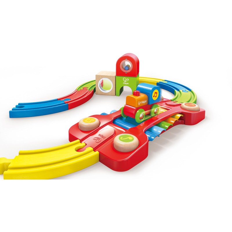 Hape Sensory Railway Colourful Playset W/Music Kids/Toddler Activity Toy 18m+