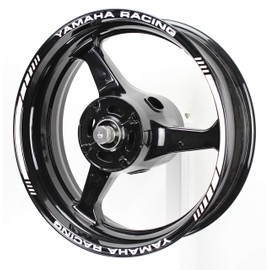 AxxL Motorcycle 17" Custom Rim Sticker Yamaha Racing SP6-Y (White)
