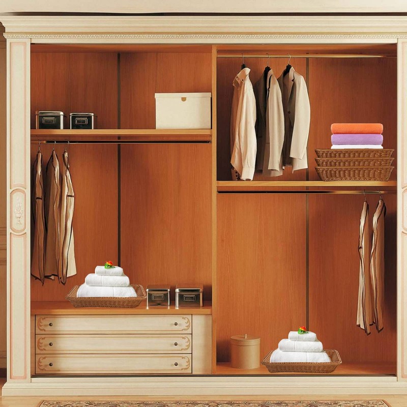 GOYADA 3PCS Rectangular Handmade Wicker Storage Baskets, 35x25x7cm Poly Wicker