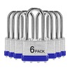 Padlocks Keyed Alike Key Lock, 6 Pack Laminated Steel Keyed