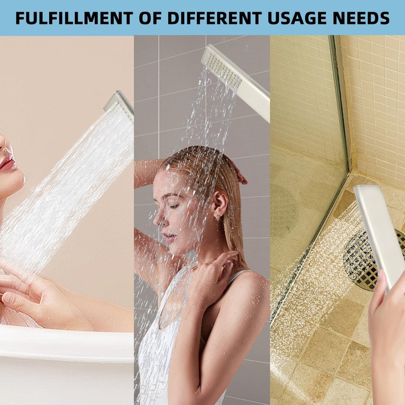Backnets Solid Brass Handheld Shower Head Arc Design High Pressure