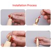 ArrErr Leather Sewing Awl Needle Wooden Handle Scratch Awl Tool