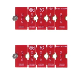 2 Pack M2 NVME SSD Hard Drives 2230 to 2242 2260 2280 Extension Board Bracket, NVME M.2 SSD Hard Drives 2242 to 2260 2280 Extension Card Adapter Converter Red
