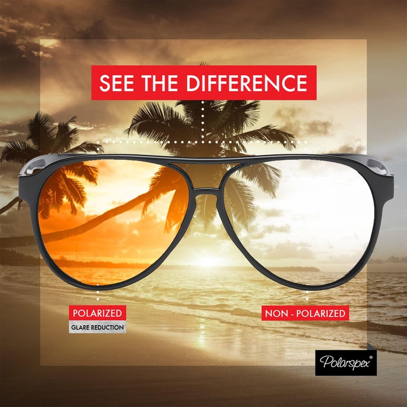 PolarSpex Classic Unisex Polarized Ultra Lightweight Flexible Aviator Sunglasses (Gloss