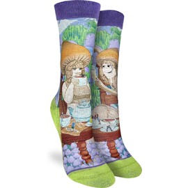 Good Luck Sock Women's Mushrooms Steeping Humans Socks, Adult, Shoe Size 5-9