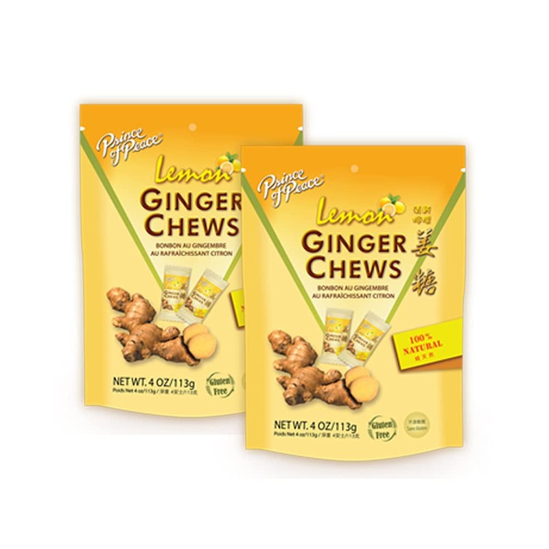 Prince of Peace Ginger Chews With Lemon, 4 oz. Candied