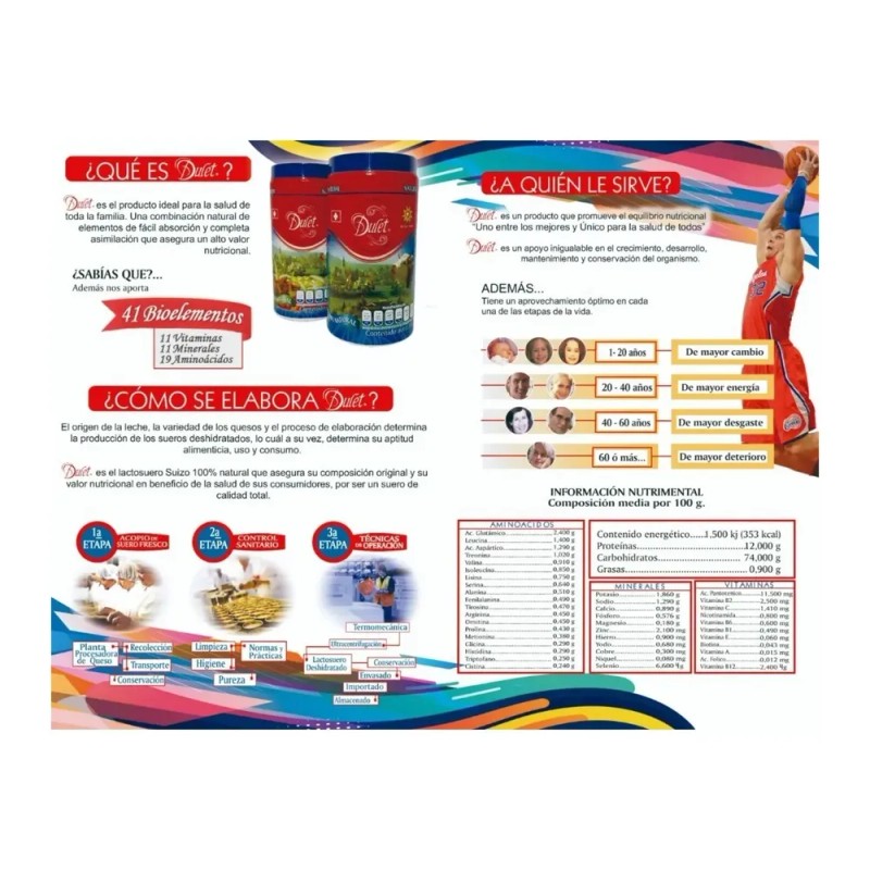 Dulet - Lactosuero Suizo Sabor Natural 500g - 500g -