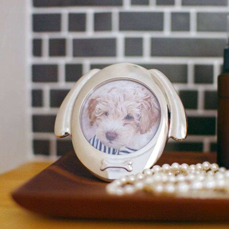 Photo Frame Interior Frame Picture Stand Stylish Silver Dog Pet