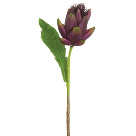 SilksAreForever 20.5" Fake Artichoke Stem -Eggplant (Pack of 12)