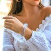 GIGB PBDK Chunky Transparent Acrylic Bracelet for Women Large Irregular