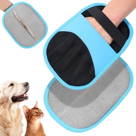 ZFFAFUR Pet Hair Removal Glove, Electrostatic Magic Brush Gloves Pet Hair for Dogs and Cats, Dual-Sided &Reusable Static Grooming Mitt, Multi-Surface for Furniture, Car Seats, and Clothing (1PC)
